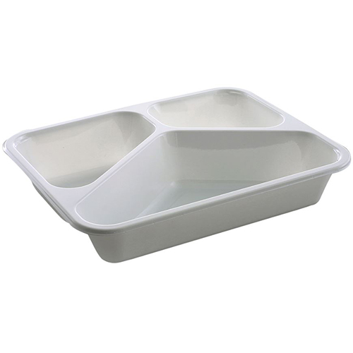 Caserola meniu termosudabila, 3 compartimente, 200-285-520 ml, alb - Abena
