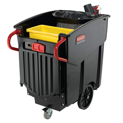 Colector deseuri mobil Mega Brute 450 L, negru - Rubbermaid