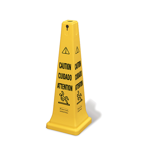 Con avertizare podele umede multilingv - Rubbermaid