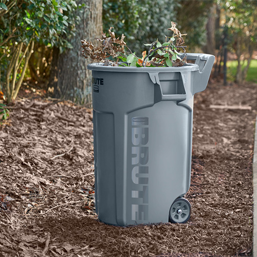Container Brute cu roti de transport 166.5 L, gri - Rubbermaid 