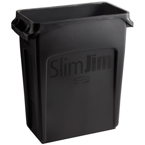 Container Slim Jim cu canale de ventilare 60 L, crem - Rubbermaid negru 