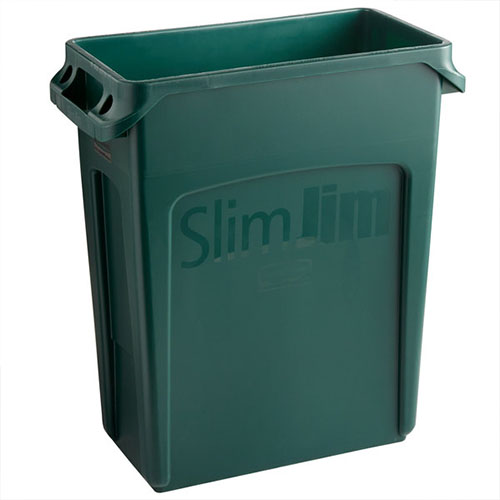 Container Slim Jim cu canale de ventilare 60 L, crem - Rubbermaid verde 