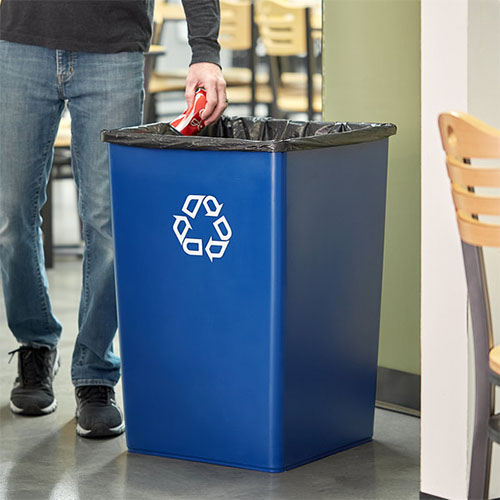 Container colectare-reciclare deseuri 132.5 L, albastru - Rubbermaid 