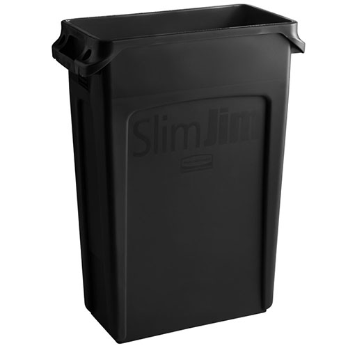 Container Slim Jim cu canale de ventilare 87 L, galben - Rubbermaid negru 