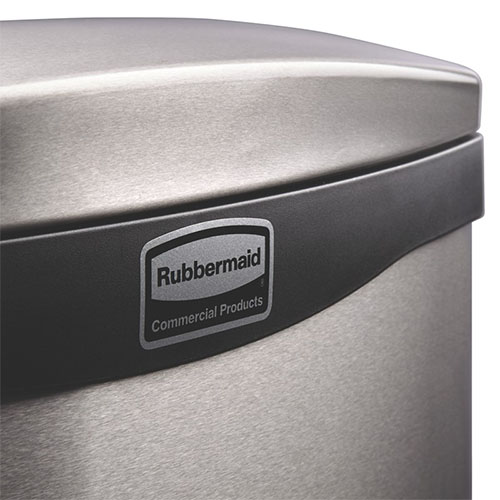 Container Slim Jim Step-On/Front Step 50 L, inox/negru - Rubbermaid 