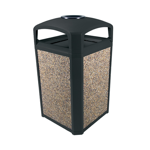 Container Landmark Series cu suport/fara panouri 189.2 L, negru - Rubbbermaid