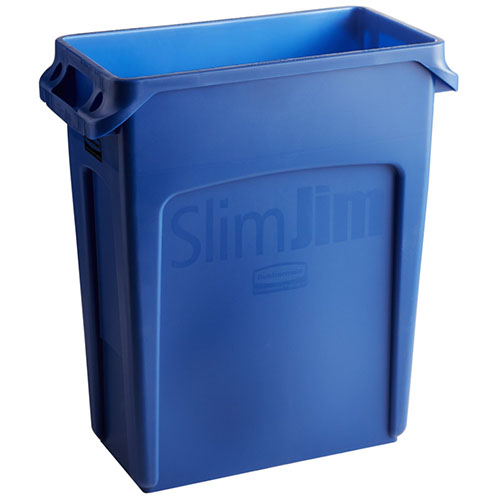 Container Slim Jim cu canale de ventilare 60 L, crem - Rubbermaid albastru 