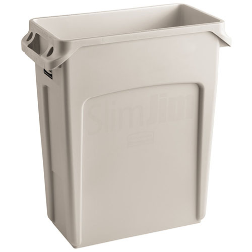 Container Slim Jim cu canale de ventilare 60 L, crem - Rubbermaid