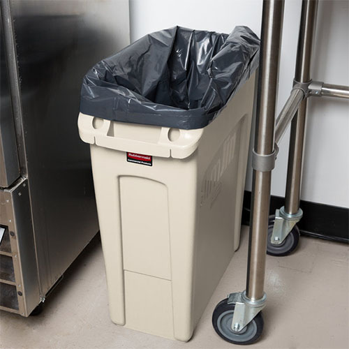 Container Slim Jim cu canale de ventilare 60 L, crem - Rubbermaid bej