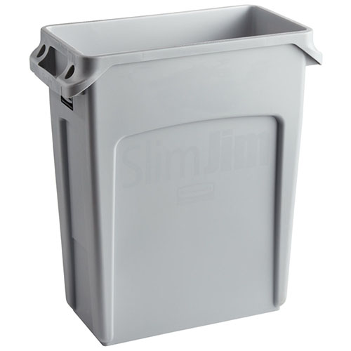 Container Slim Jim cu canale de ventilare 60 L, crem - Rubbermaid gri 