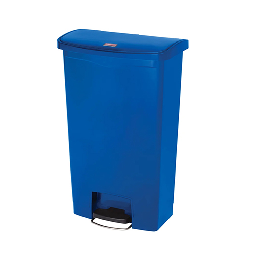 Container Slim Jim cu pedala in fata 68 L, albastru - Rubbermaid