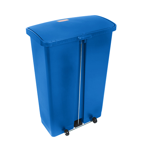 Container Slim Jim cu pedala in fata 90 L, albastru - Rubbermaid 