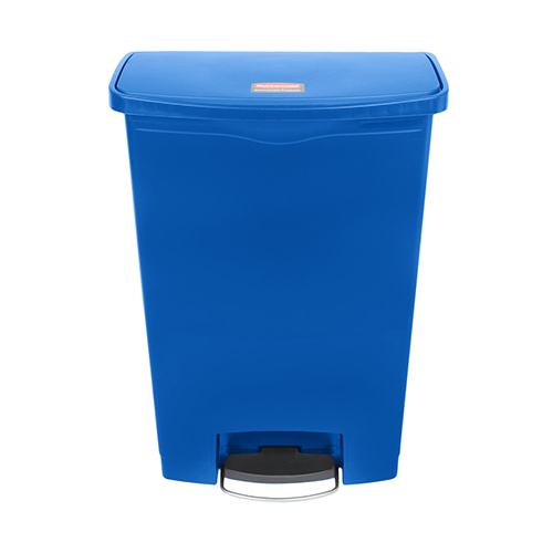 Container Slim Jim cu pedala in fata 90 L, albastru - Rubbermaid