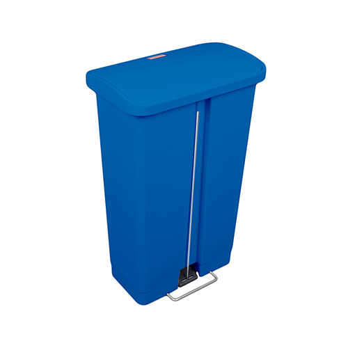 Container Slim Jim cu pedala in fata 50 L, albastru - Rubbermaid 