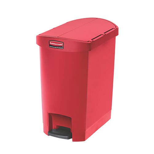 Container Slim Jim Step-On/End Step 30 L, rosu - Rubbermaid