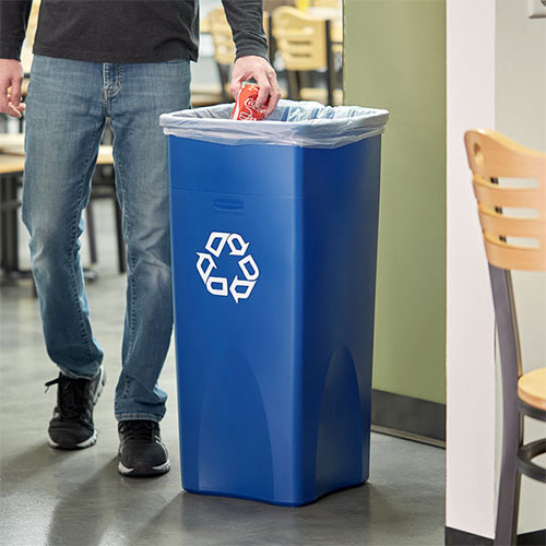 Container Untouchable reciclare deseuri 87 L, albastru - Rubbermaid 