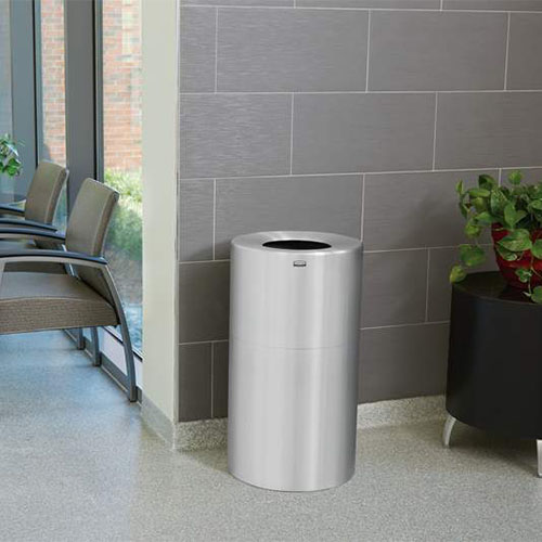 Cos gunoi ATRIUM 132.5 L, aluminiu - Rubbermaid 