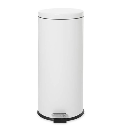 Cos gunoi galvanizat cu pedala 30.3 L, inox - Rubbermaid alb 