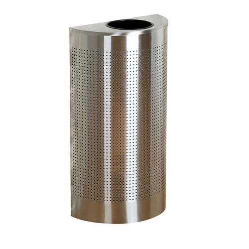 Cos de gunoi Half Round 45 L, inox/gri - Rubbermaid