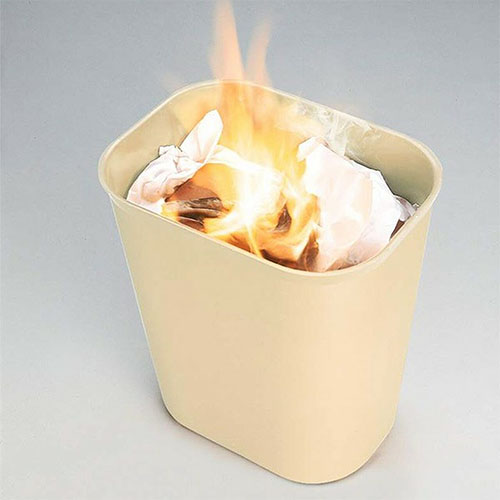 Cos gunoi ignifug 13.2 L, bej - Rubbermaid bej