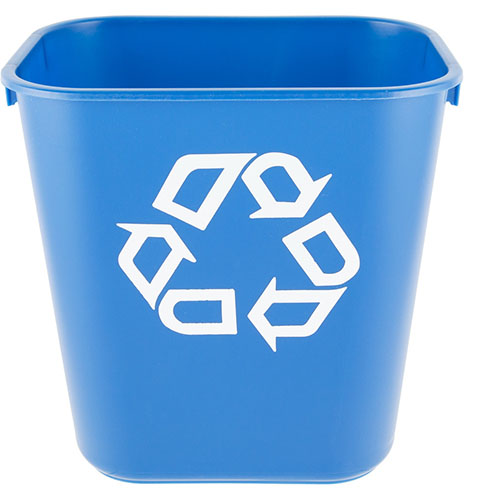 Cos gunoi reciclare deseuri rectangular 12.9 L, albastru - Rubbermaid