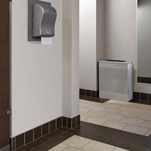 Cos de gunoi Silhoutte 85 L, inox/negru - Rubbermaid 