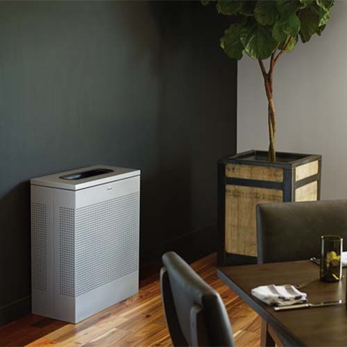 Cos de gunoi Silhoutte 85 L, inox/negru - Rubbermaid 