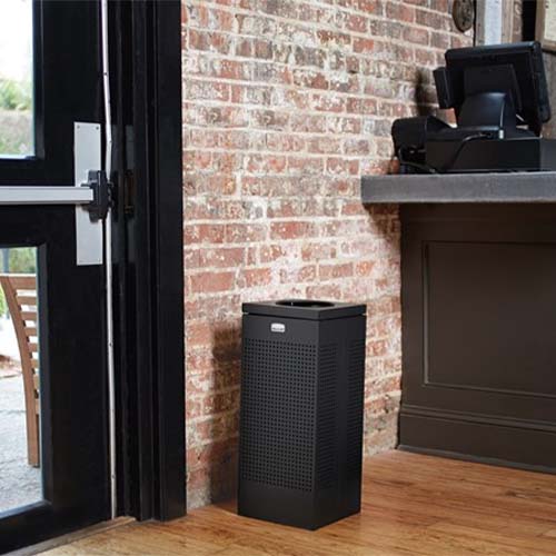 Cos de gunoi Silhoutte 60 L, inox/negru - Rubbermaid 