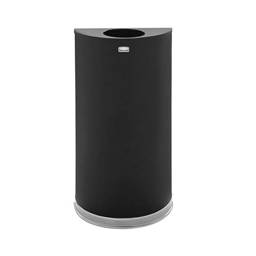 Cos de gunoi Half Round 45 L, inox/negru - Rubbermaid
