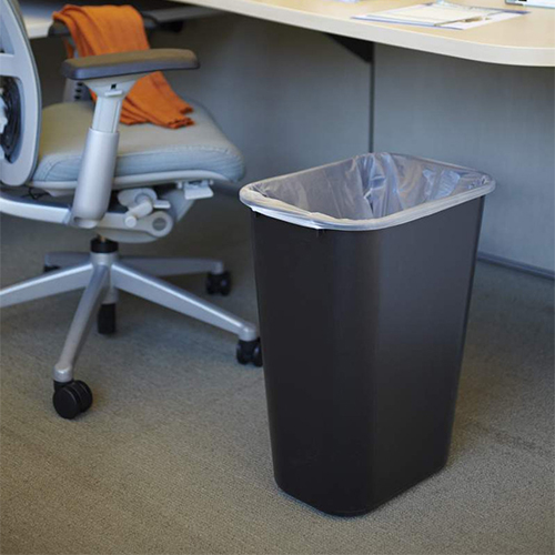Cos gunoi rectangular 39 L, negru - Rubbermaid 