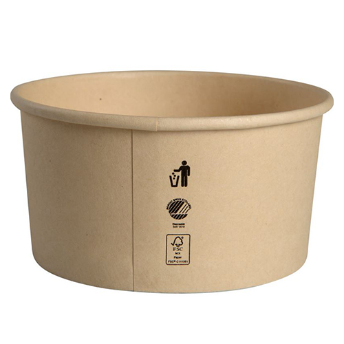 Cupa biodegradabila pentru inghetata-desert 4.7cm, Ø8.9cm, 170 ml - Abena 