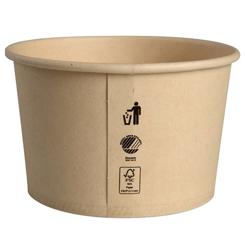 Cupa biodegradabila pentru inghetata-desert 4.6cm, Ø7.9cm, 140 ml - Abena 