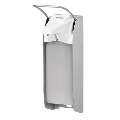 Dispenser sapun lichid / dezinfectant Ingo-Man cu levier si afisaj, 1000 ml, aluminiu- OpHardt
