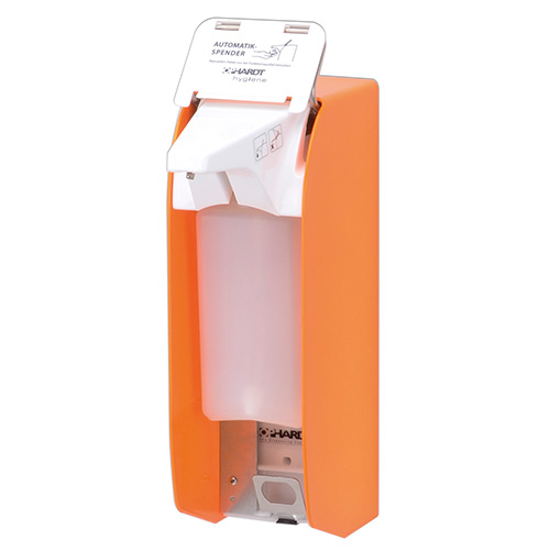 Dispenser sapun lichid / dezinfectant Touchless Hi-Vis cu senzor, 500 ml, aluminiu - OpHardt portocaliu 