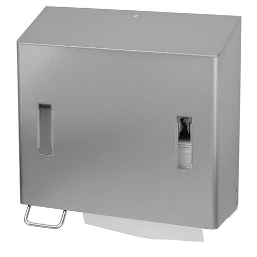 Dispenser prosoape de maini pliate / sapun lichid 1200 ml, SanTRAL CPU 2L E/S AFP, inox - OpHardt