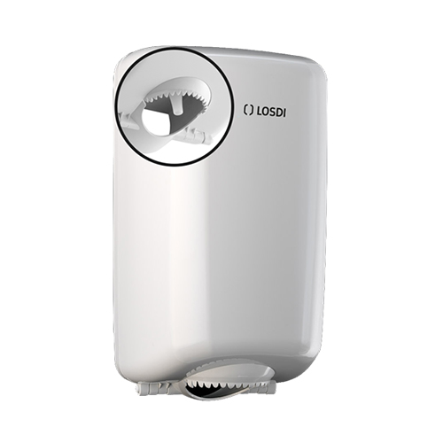 Dispenser prosoape de maini rola mini cu derulare centrala ABS, alb - Losdi