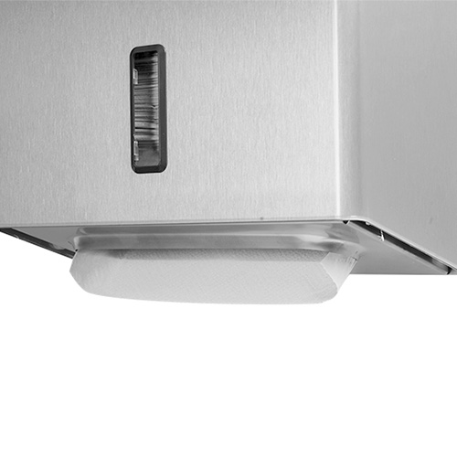 Dispenser SanTRAL Plus ACU 1 E ST prosoape maini rola autocut, alb - OpHardt 