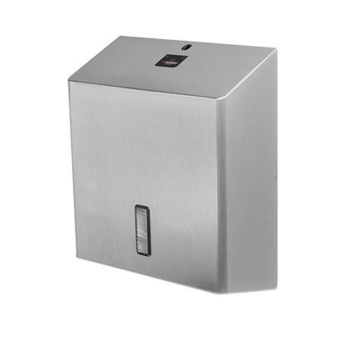 Dispenser SanTRAL Plus PTU 31 E ST pentru prosoape maini pliate, inox - OpHardt