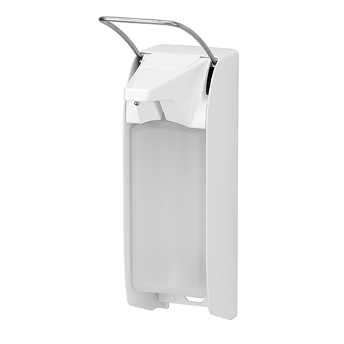Dispenser sapun lichid / dezinfectant Ingo-Man cu levier, 1000 ml, aluminiu - OpHardt