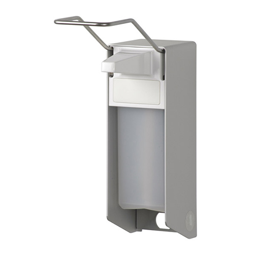 Dispenser sapun lichid / dezinfectant Ingo-Man cu levier, 1000 ml, aluminiu - OpHardt