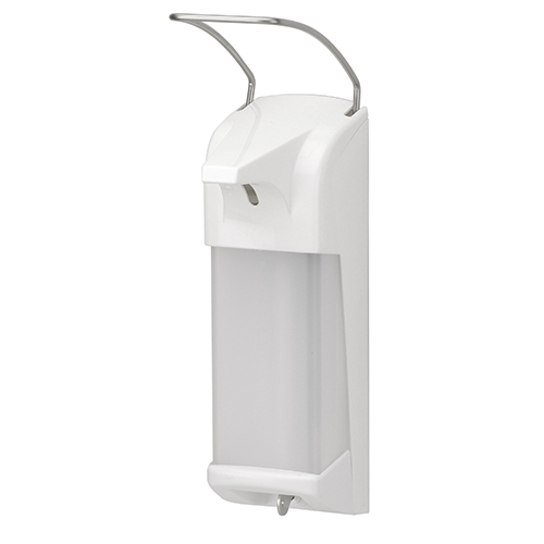Dispenser sapun lichid / dezinfectant Ingo-Man cu levier, 1000 ml, alb - OpHardt