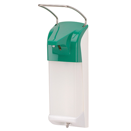 Dispenser sapun lichid / dezinfectant Ingo-Man cu levier, 1000 ml, verde - OpHardt