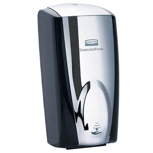 Dispenser sapun spuma AutoFoam cu senzor, 1100 ml, alb/gri - Rubbermaid negru-cromat 