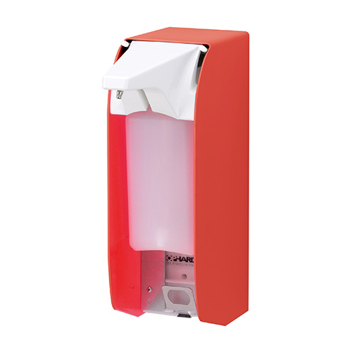 Dispenser sapun lichid / dezinfectant Touchless XT Hi-Vis cu senzor, 500 ml, aluminiu - OpHardt rosu 