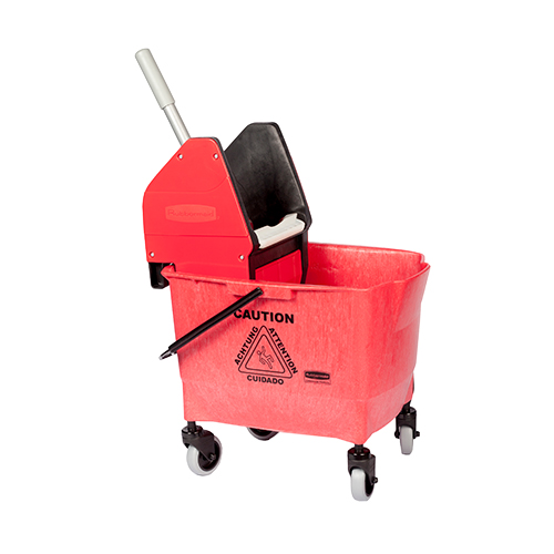 Galeata cu storcator Combo Bravo 25 L, rosie  - Rubbermaid