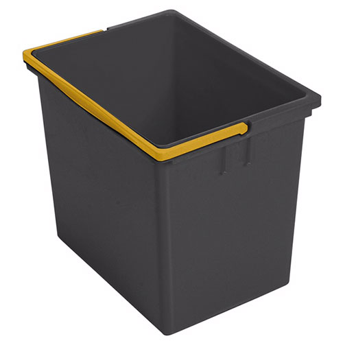 Galeata rectangulara 17 L, antracit - Vermop galben 