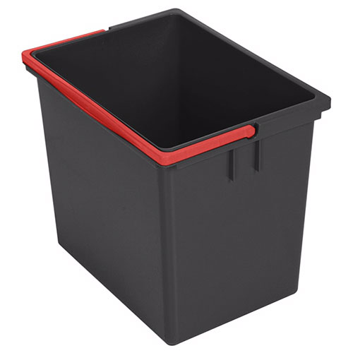 Galeata rectangulara 17 L, antracit - Vermop rosu 