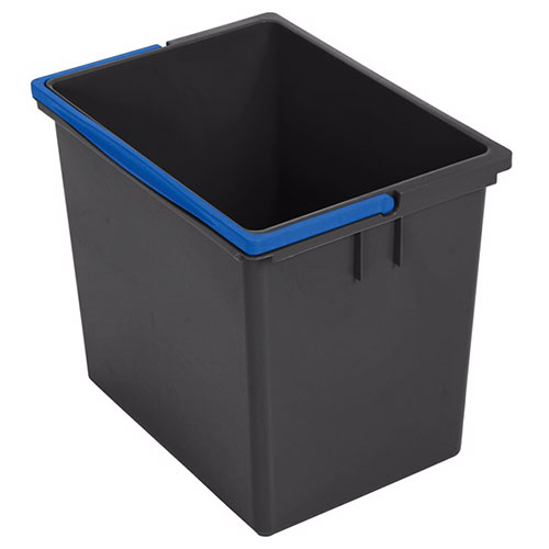 Galeata rectangulara 17 L, antracit - Vermop albastru 