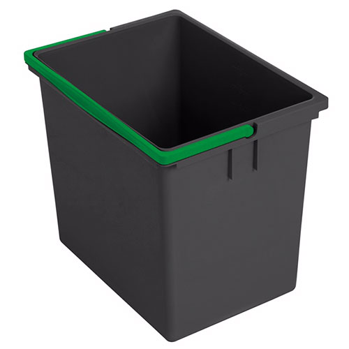 Galeata rectangulara 17 L, antracit - Vermop verde 