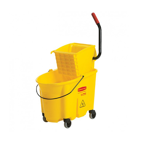 Galeata WaveBrake Combo cu storcator lateral 33 L, galbena - Rubbermaid